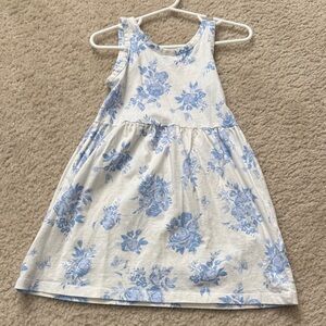 H&M Floral Blue and White Kids Dress 3/4T
